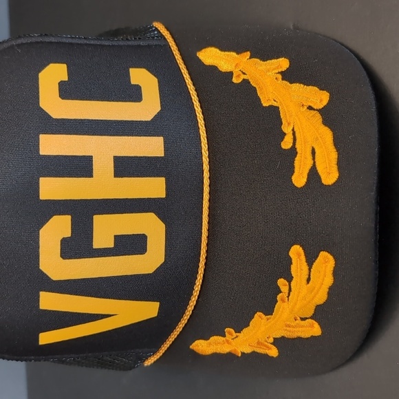 Otto Black and Gold VGHC Mesh/Snapback Trucker Hat - Picture 2 of 7